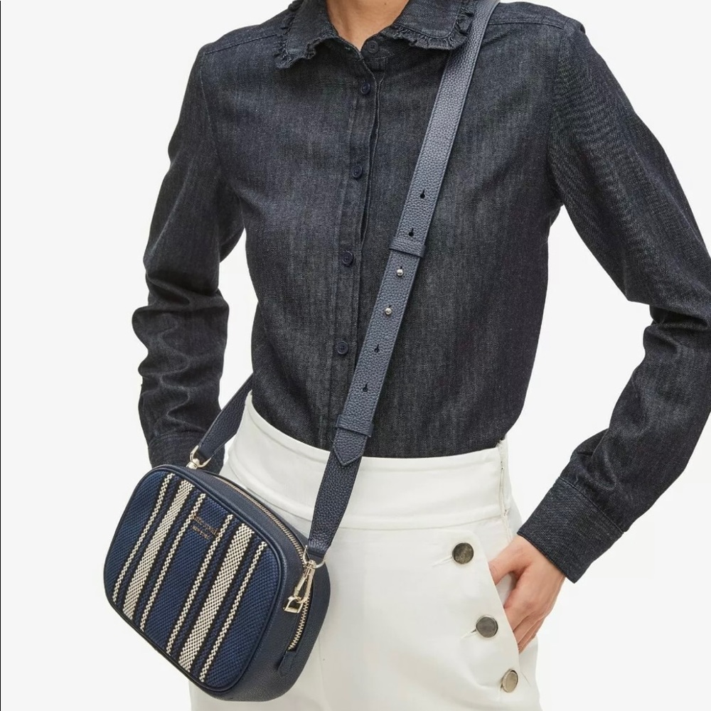 Kate Spade Navy and Cream Crossbody Bag